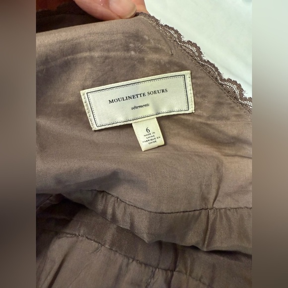 MOULINETTE SOUERS for ANTHROPOLOGIE Brown Pleated Sheath Midi Dress size 6 - Picture 9 of 15